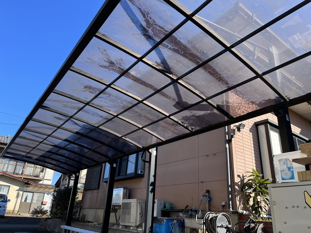 カーポート（両面）の施工前