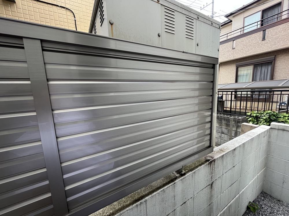 目隠しフェンスの施工後